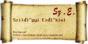 Szilágyi Ezékiel névjegykártya